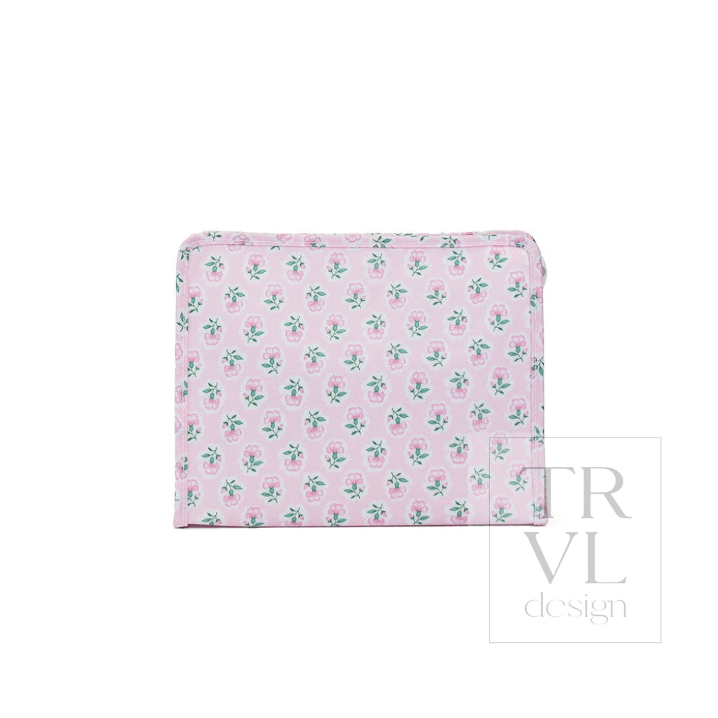 ROADIE LARGE Zip Pouch - PETITE FLEUR PINK - Travel Pouches