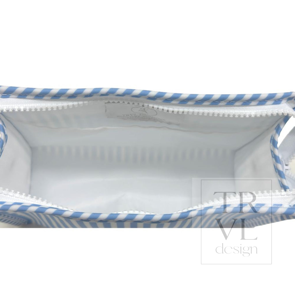 ROADIE LARGE Zip Pouch - PIMLICO STRIPE CHAMBRAY - Travel Pouches