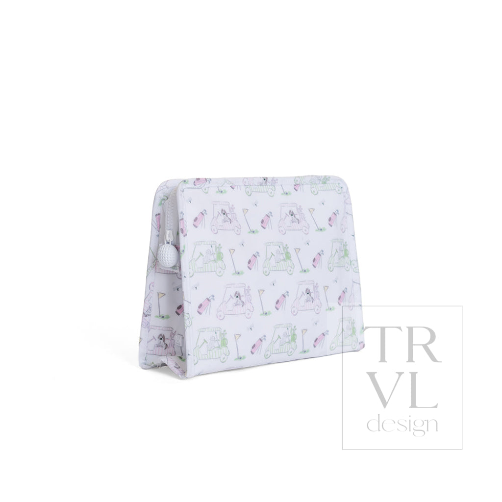 ROADIE LARGE Zip Pouch - PUTT PUTT PINK - Travel Pouches