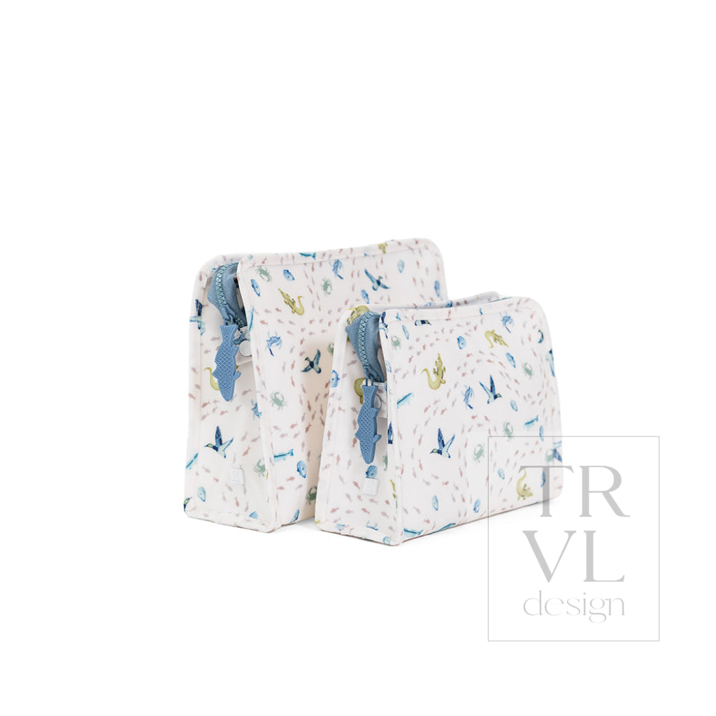 ROADIE MEDIUM Zip Pouch - COASTAL TIDES - Travel Pouches