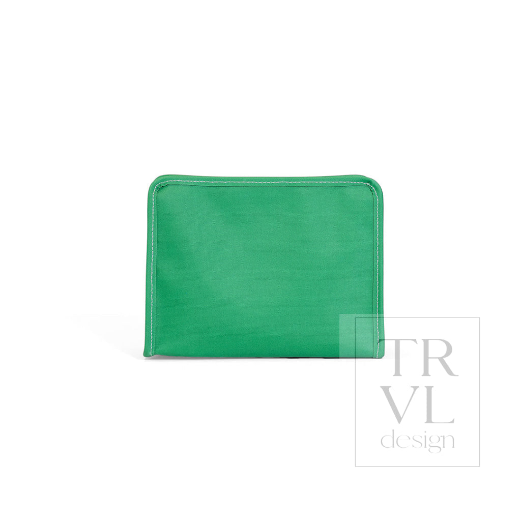 ROADIE MEDIUM Zip Pouch - COATED CANVAS KELLY GREEN - Travel Pouches