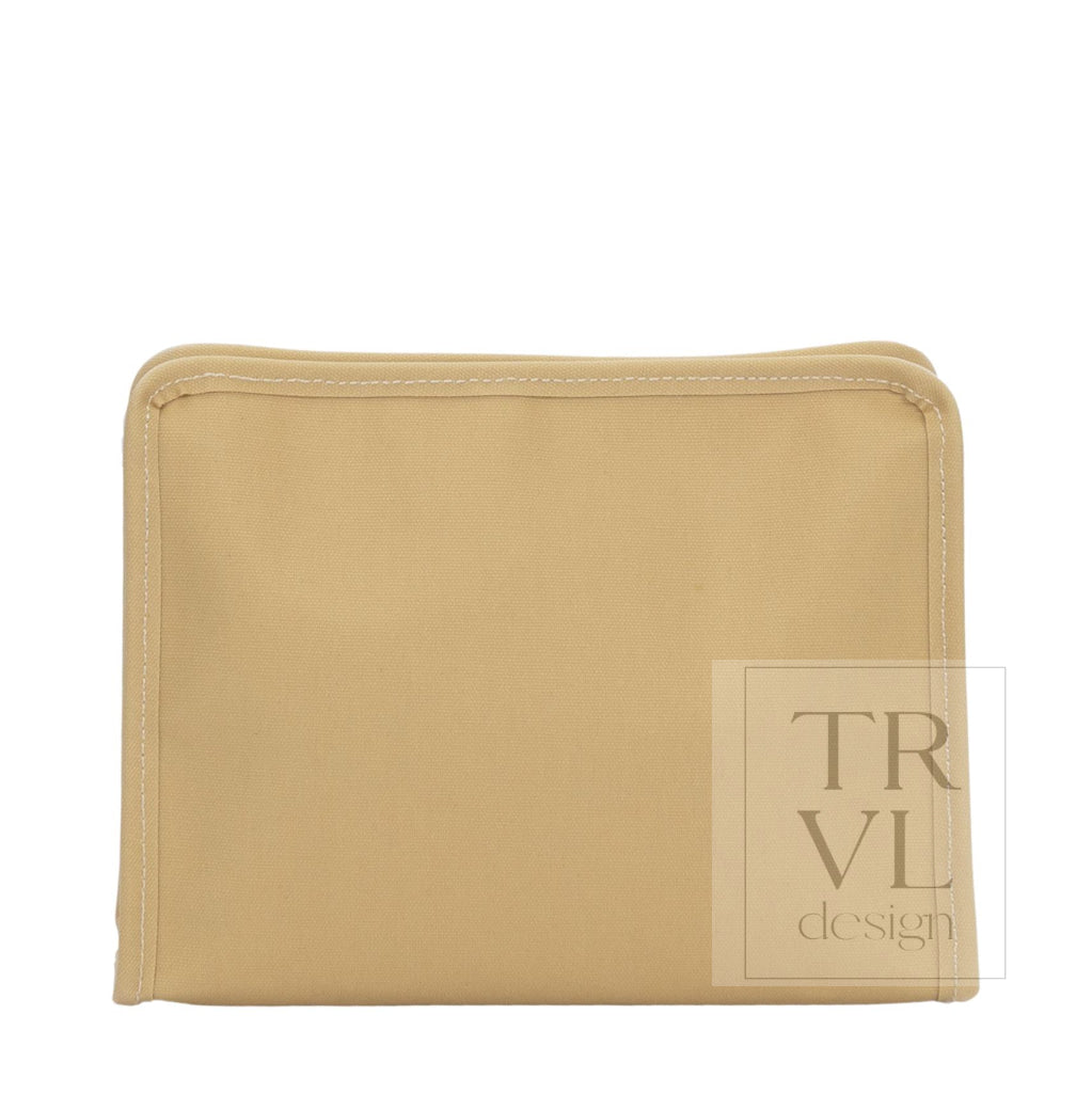 ROADIE MEDIUM Zip Pouch - COATED CANVAS KHAKI - Travel Pouches