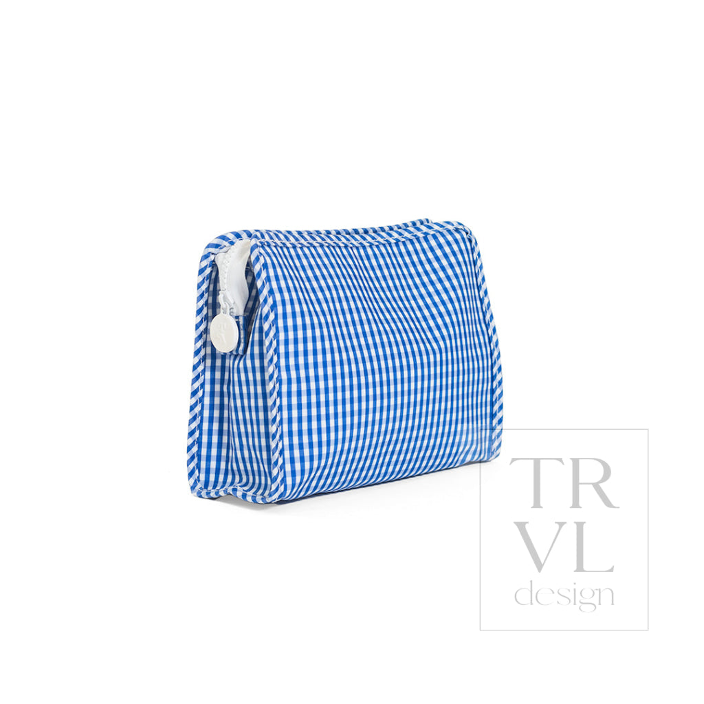 ROADIE MEDIUM Zip Pouch - GINGHAM ROYAL - Travel Pouches