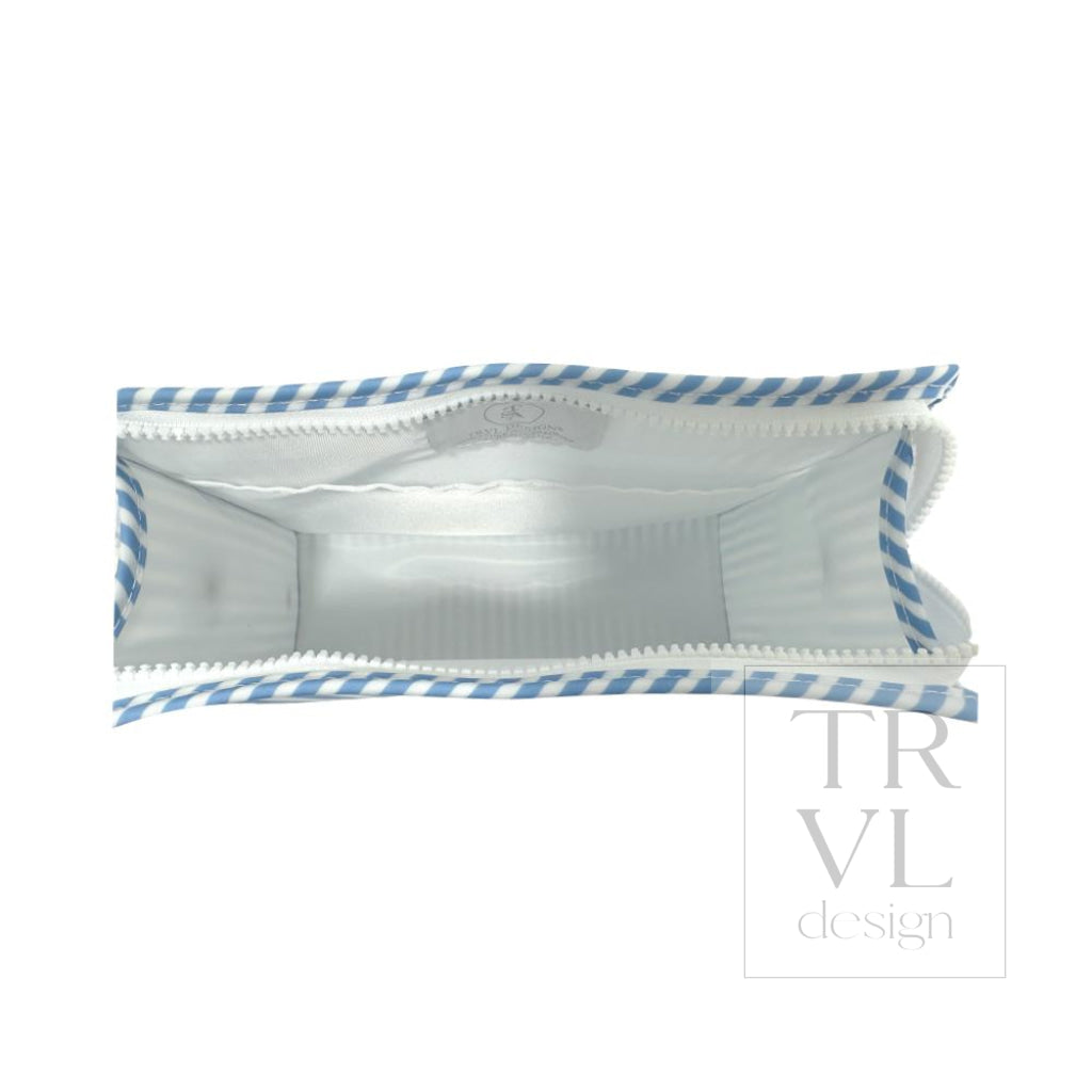 ROADIE MEDIUM Zip Pouch - PIMLICO STRIPE CHAMBRAY - Travel Pouches