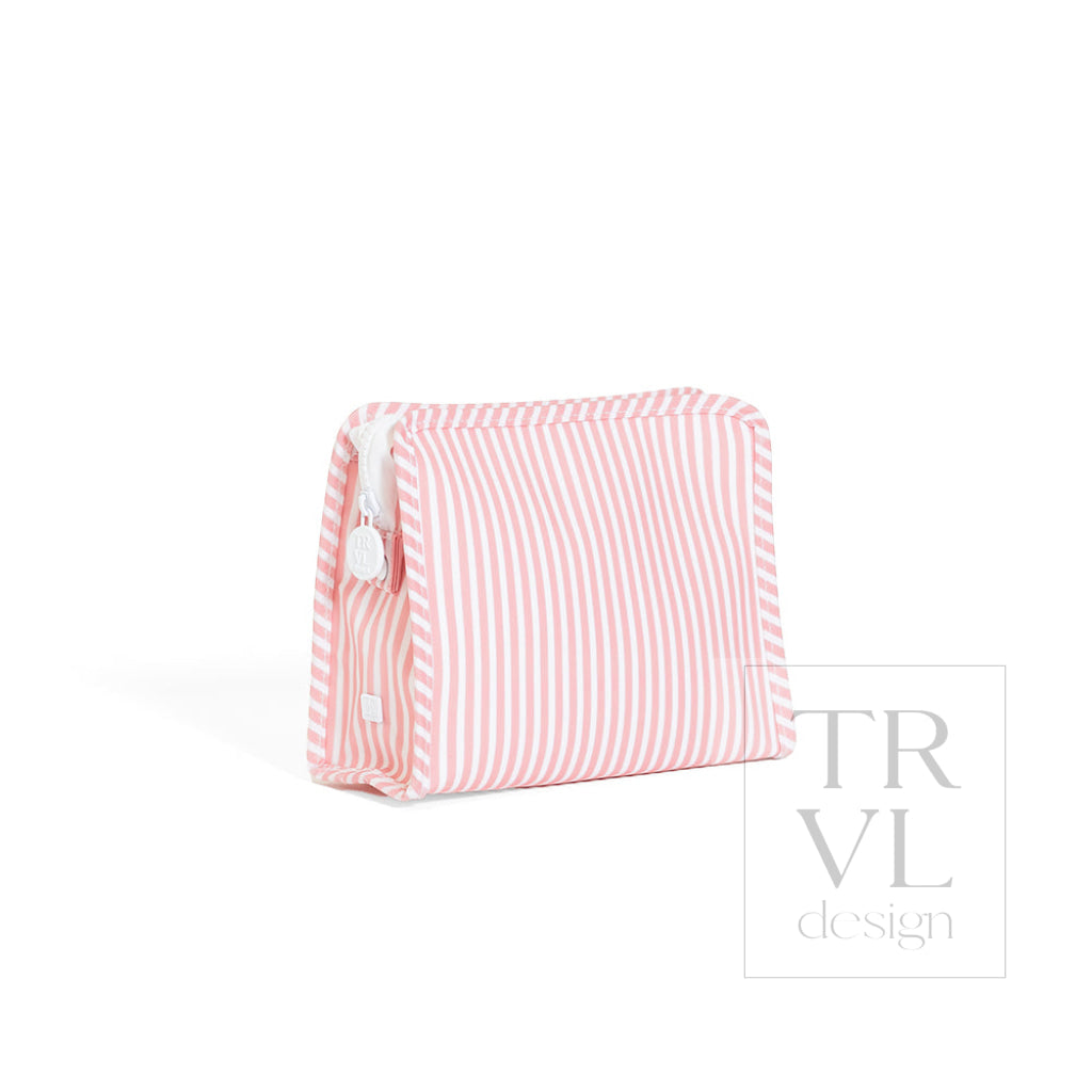 ROADIE MEDIUM Zip Pouch - PIMLICO STRIPE DUSTY ROSE - Travel Pouches