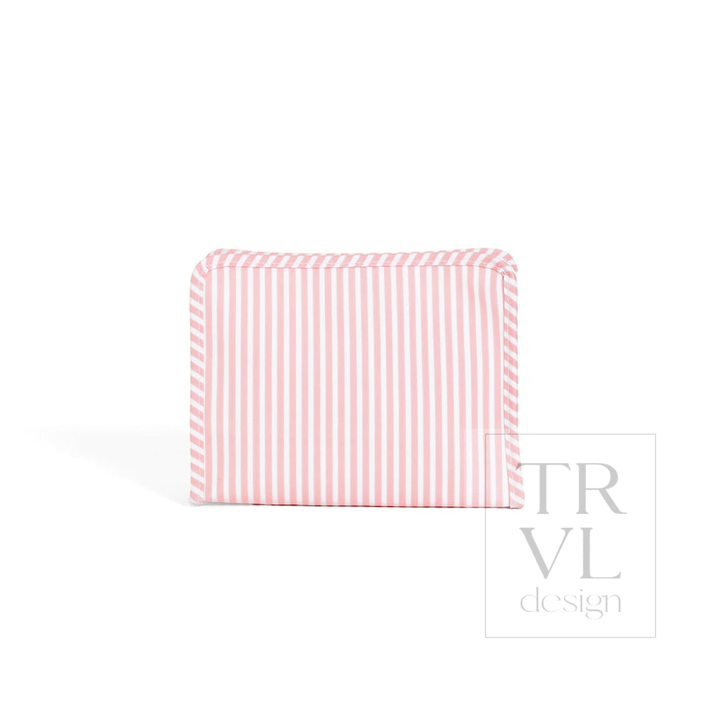 ROADIE MEDIUM Zip Pouch - PIMLICO STRIPE DUSTY ROSE - Travel Pouches