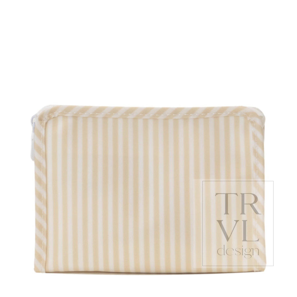 ROADIE MEDIUM Zip Pouch - PIMLICO STRIPE SAND - Travel Pouches