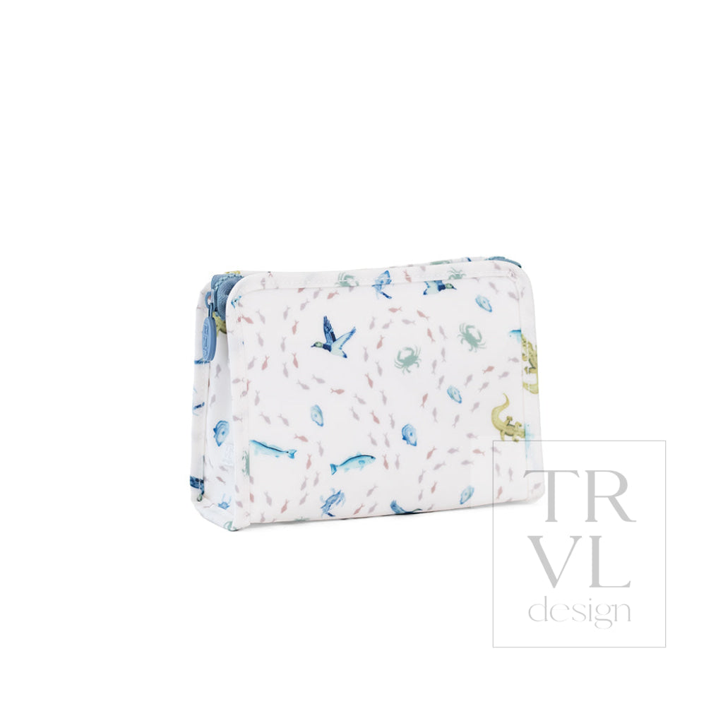 ROADIE SMALL Zip Pouch - COASTAL TIDES - Travel Pouches