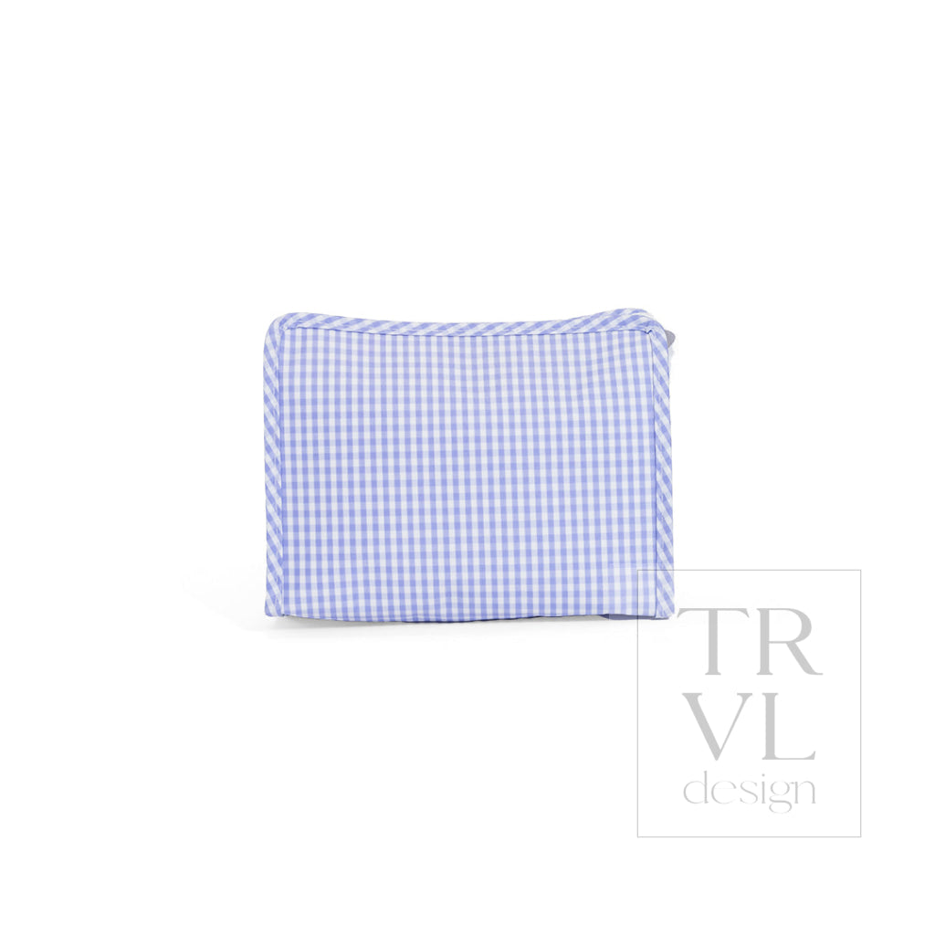 ROADIE SMALL Zip Pouch - GINGHAM LILAC - Travel Pouches