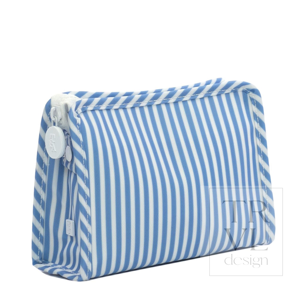 ROADIE SMALL Zip Pouch - PIMLICO STRIPE CHAMBRAY - Travel Pouches
