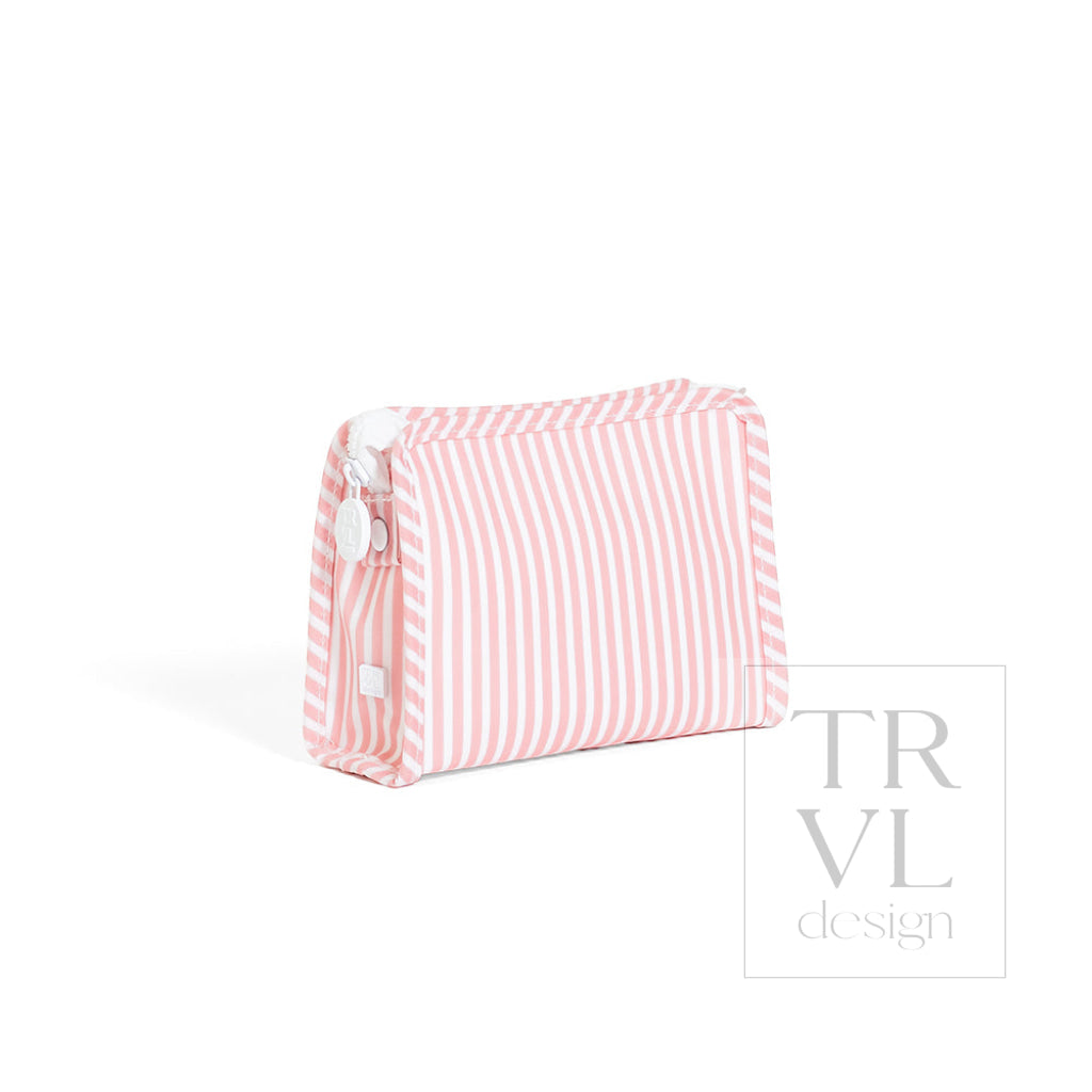 ROADIE SMALL Zip Pouch - PIMLICO STRIPE DUSTY ROSE - Travel Pouches