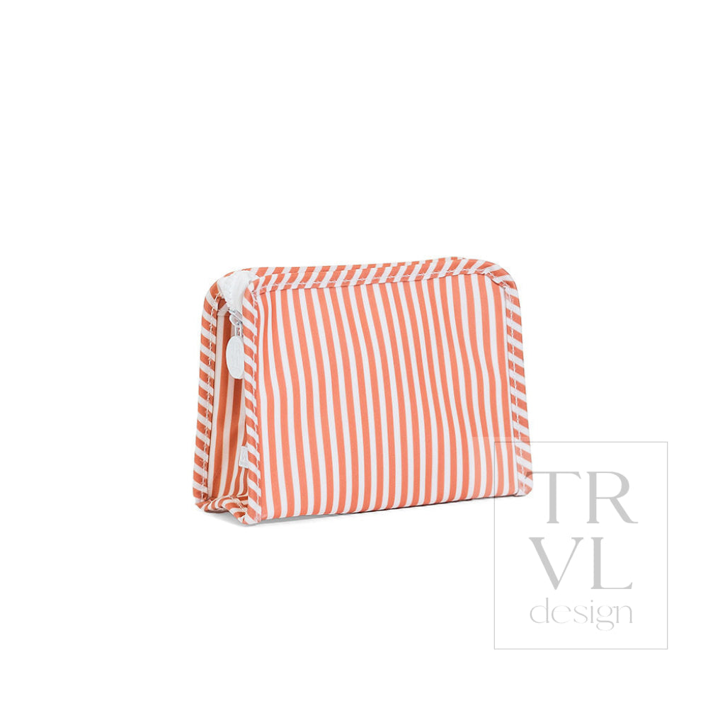 ROADIE SMALL Zip Pouch - PIMLICO STRIPE RUST - Travel Pouches
