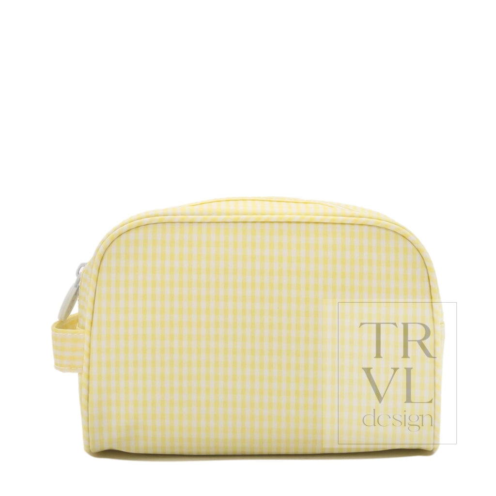STOW IT Dopp Bag - GINGHAM BUTTERCUP - Cosmetic & Toiletry Bags