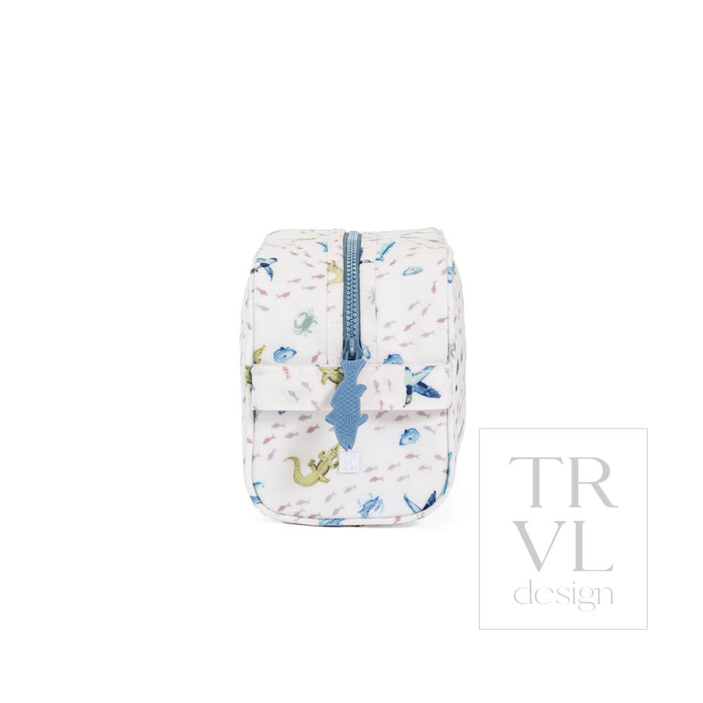 STOWAWAY Toiletry Bag - COASTAL TIDES - Cosmetic & Toiletry Bags