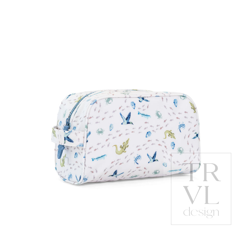 STOWAWAY Toiletry Bag - COASTAL TIDES - Cosmetic & Toiletry Bags