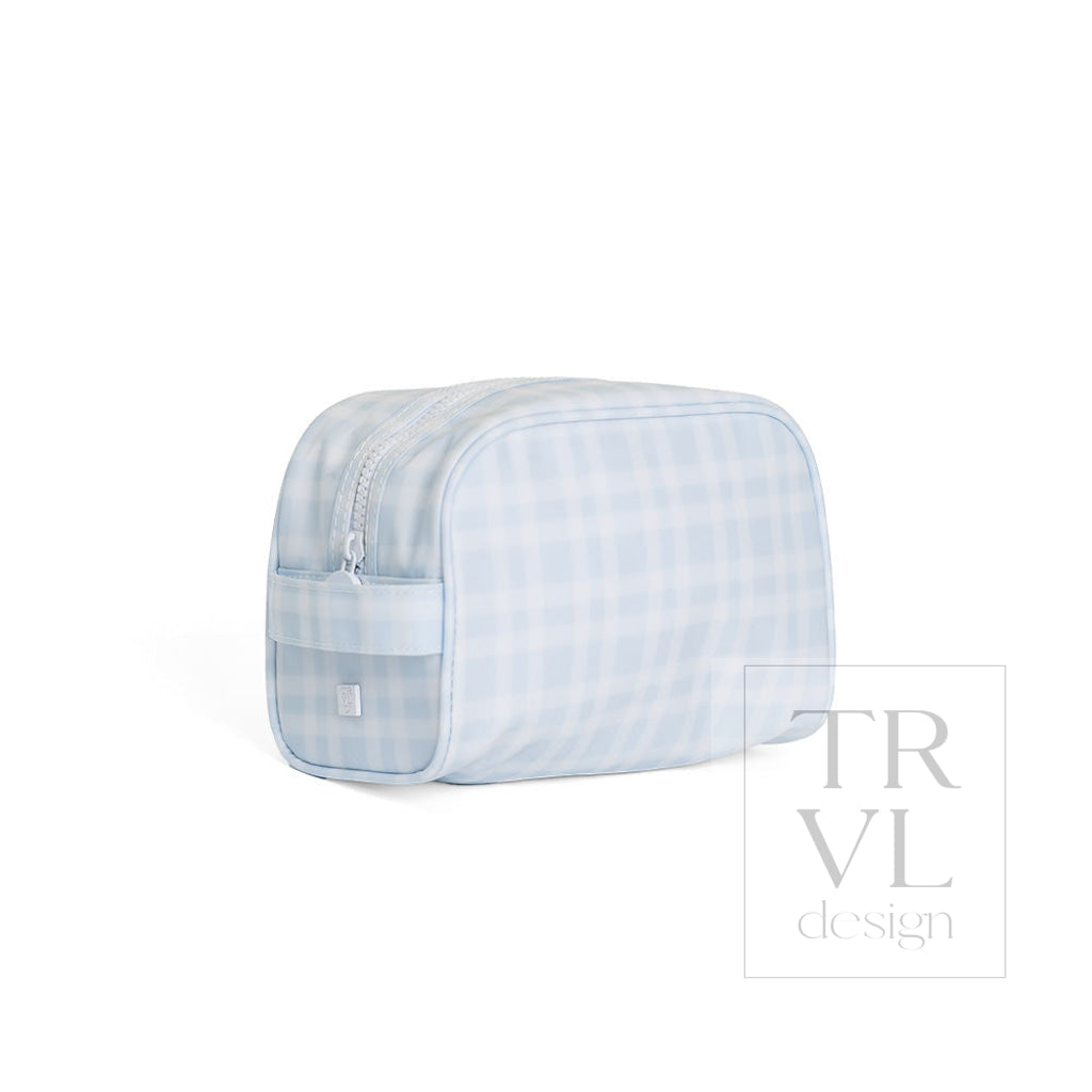 STOWAWAY Toiletry Bag - PIMLICO PLAID BLUE - Cosmetic & Toiletry Bags