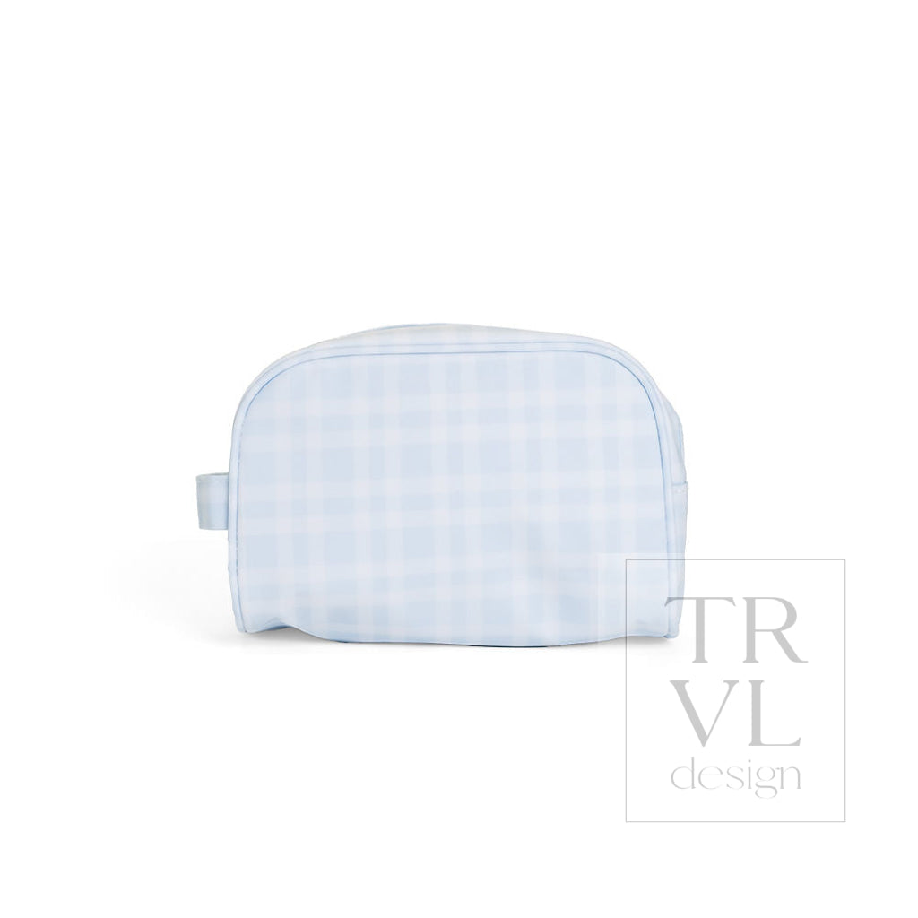 STOWAWAY Toiletry Bag - PIMLICO PLAID BLUE - Cosmetic & Toiletry Bags