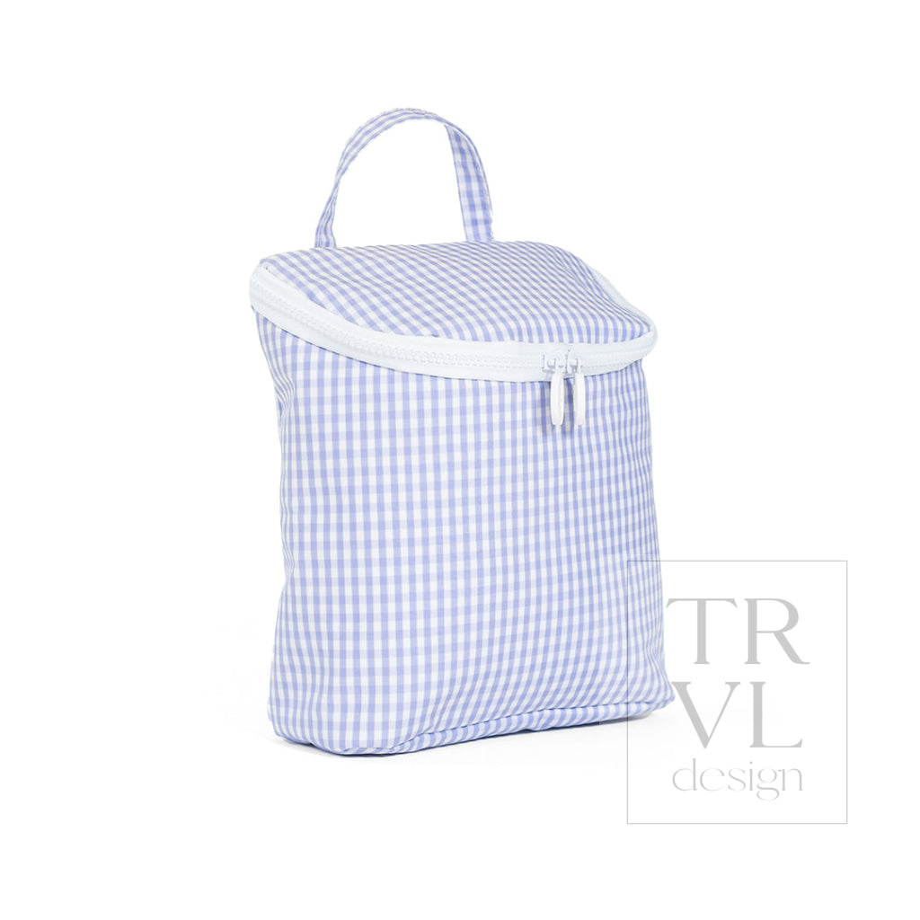 TAKE AWAY INSULATED LUNCH BAG - GINGHAM LILAC - Lunch Bags