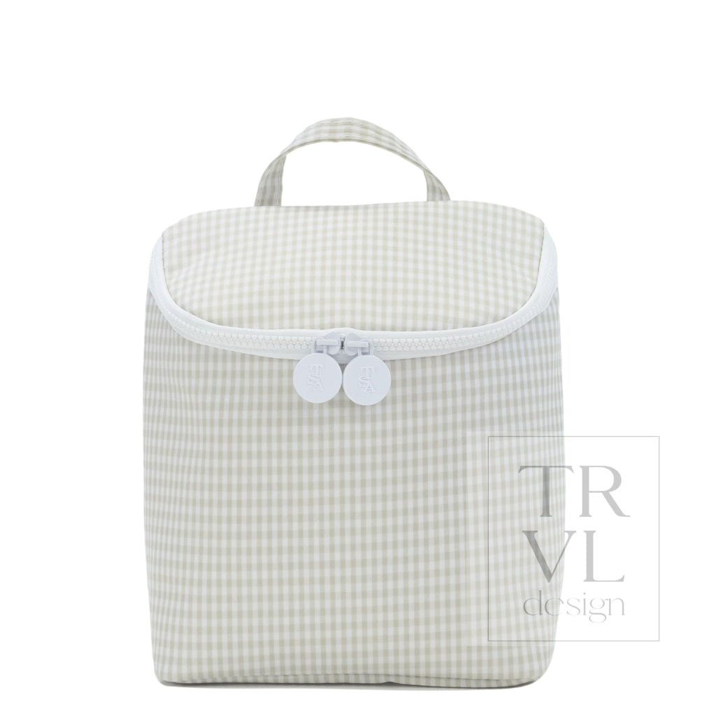 TAKE AWAY INSULATED LUNCH BAG - GINGHAM PEARL GREY - Lunch Bags