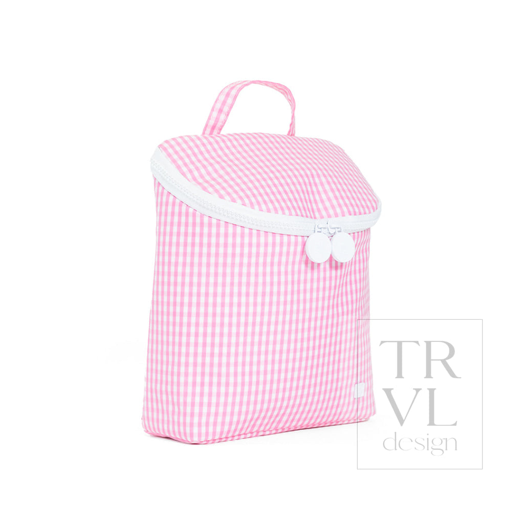 TAKE AWAY INSULATED LUNCH BAG - GINGHAM PINK - Lunch Bags
