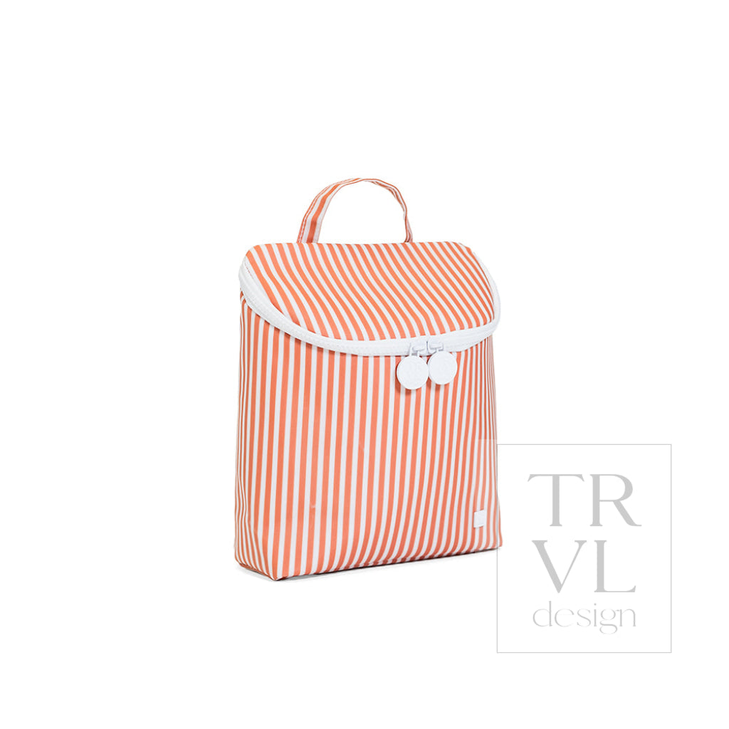TAKE AWAY INSULATED LUNCH BAG - PIMLICO STRIPE RUST - Lunch Bags