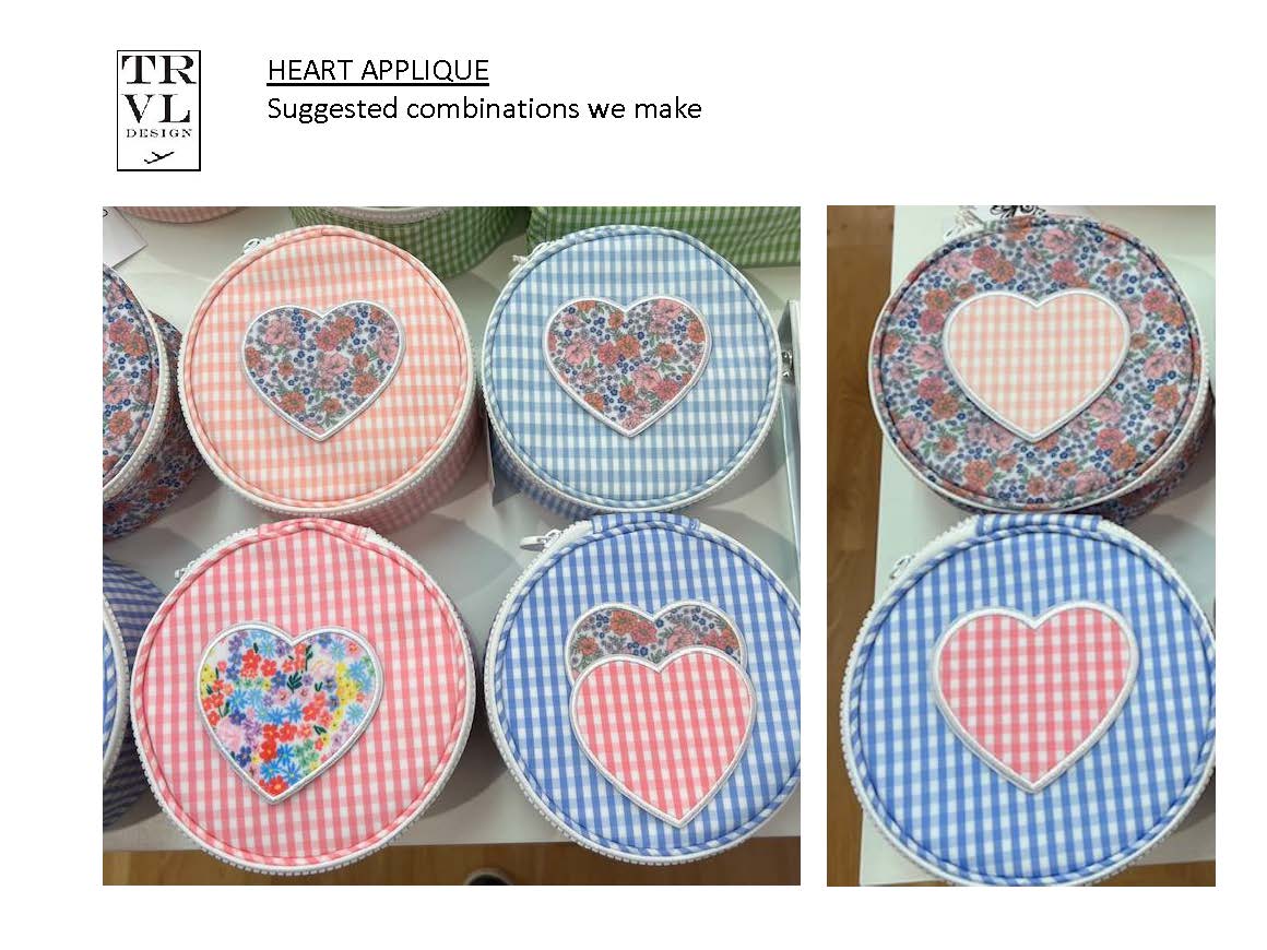 APPLIQUE HEART ROUND -