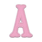 Pink Canvas Appliqué Letters *2 Pc Pre-Pack* Letter A