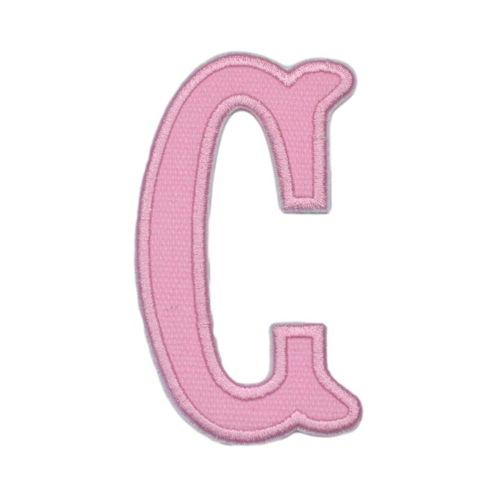 Pink Canvas Appliqué Letters *2 Pc Pre-Pack* Letter C