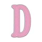 Pink Canvas Appliqué Letters *2 Pc Pre-Pack* Letter D