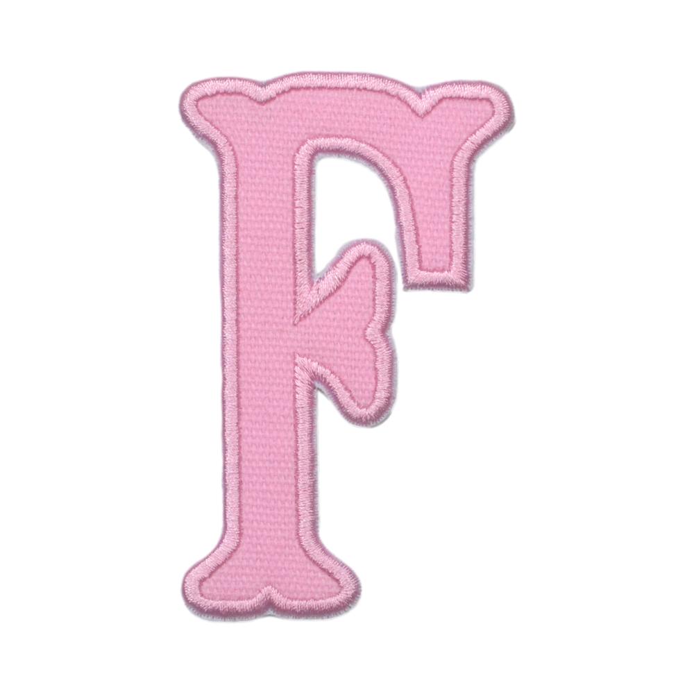 Pink Canvas Appliqué Letters *2 Pc Pre-Pack* Letter F