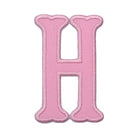 Pink Canvas Appliqué Letters *2 Pc Pre-Pack* Letter H