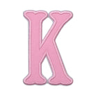 Pink Canvas Appliqué Letters *2 Pc Pre-Pack* Letter K