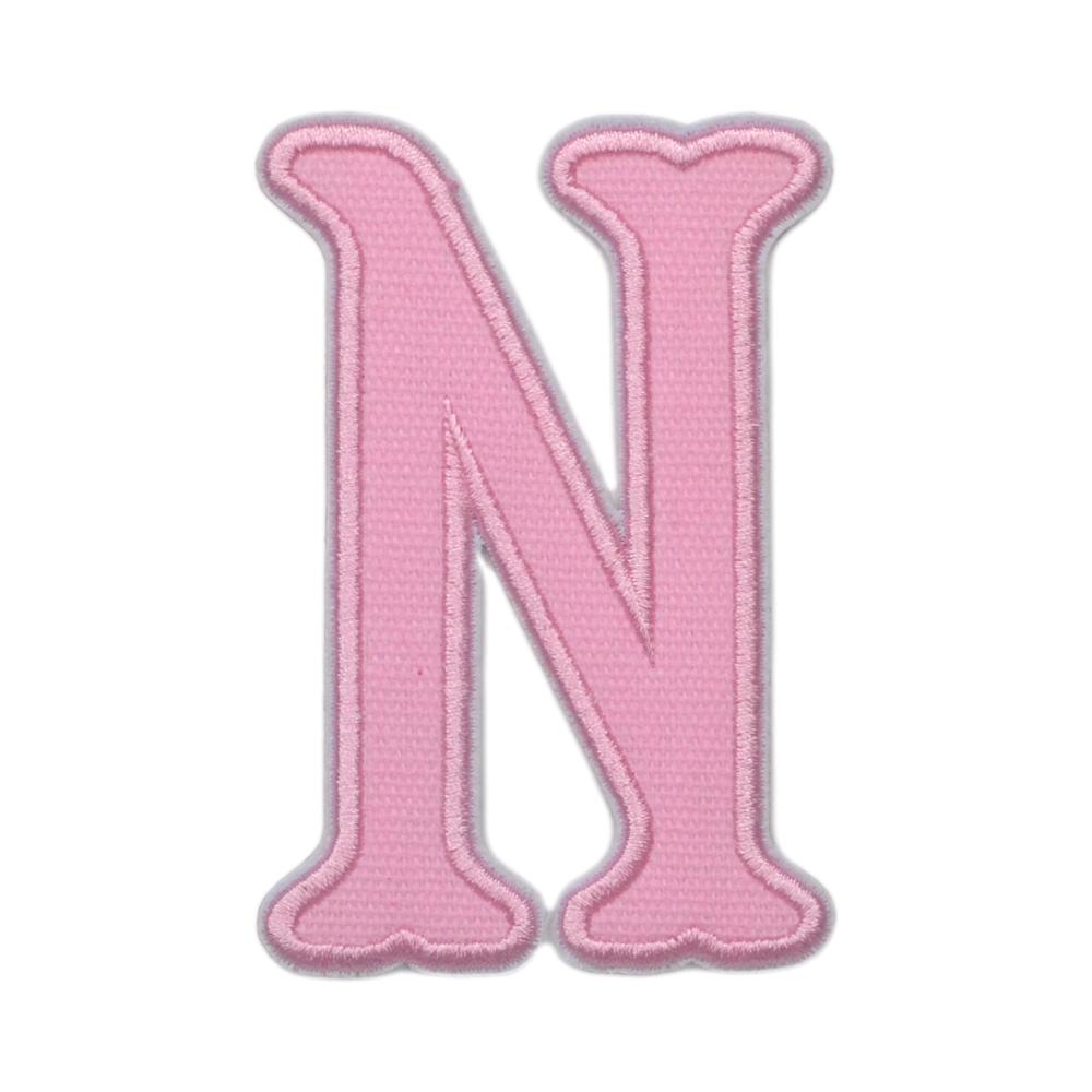 Pink Canvas Appliqué Letters *2 Pc Pre-Pack* Letter N