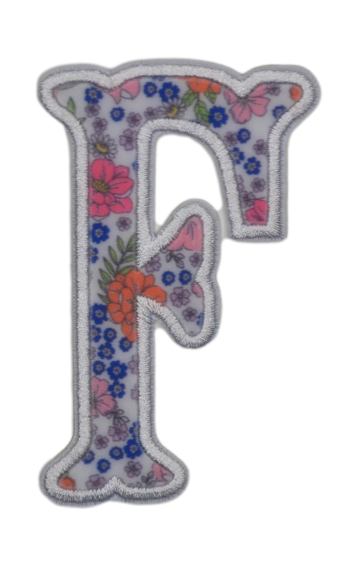 GARDEN FLORAL APPLIQUÉ LETTERS