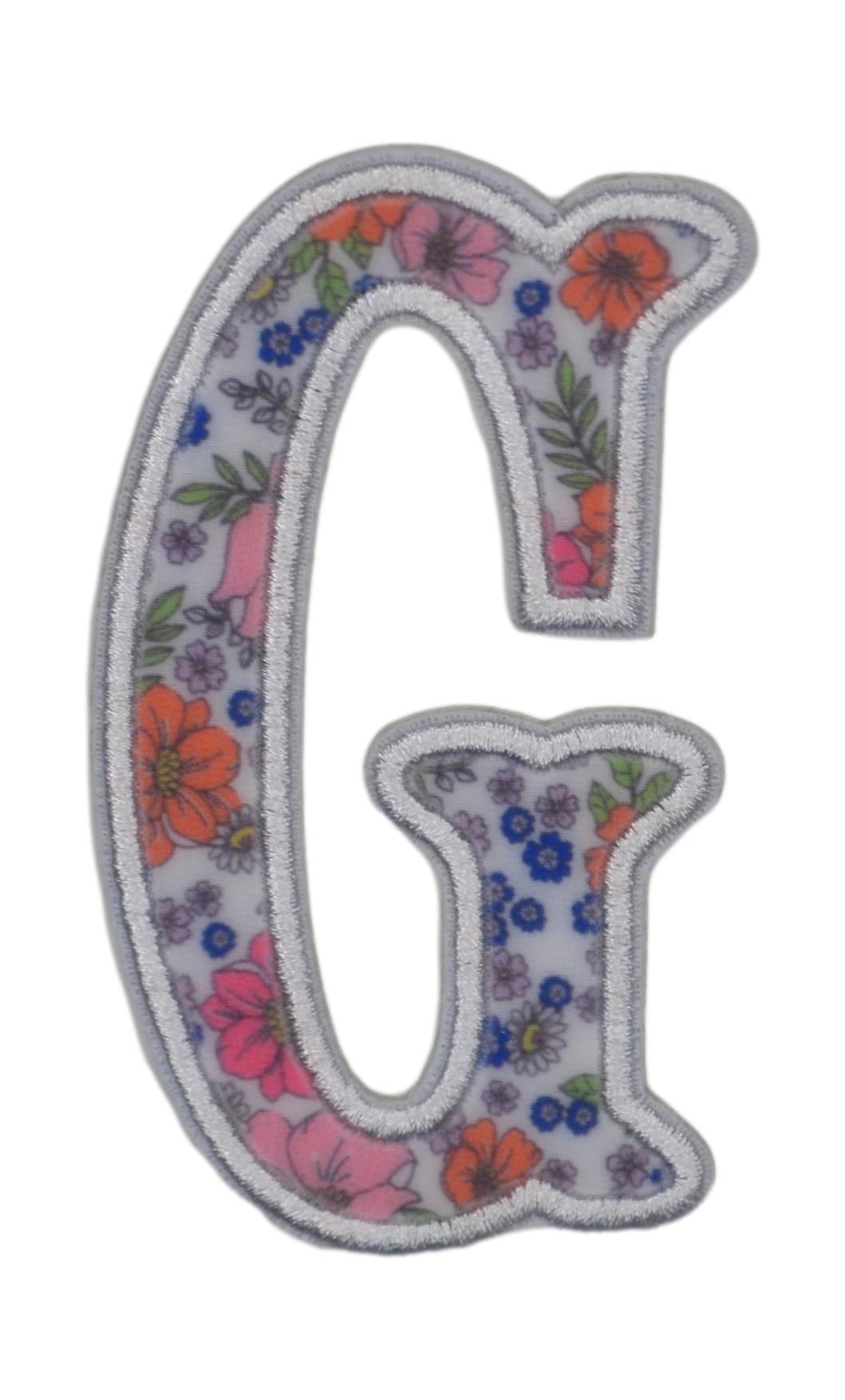 GARDEN FLORAL APPLIQUÉ LETTERS