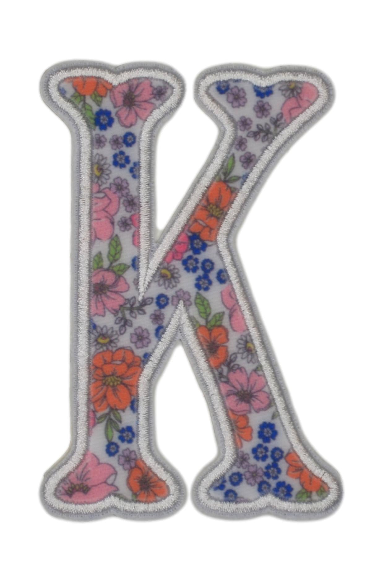 GARDEN FLORAL APPLIQUÉ LETTERS