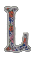 GARDEN FLORAL APPLIQUÉ LETTERS