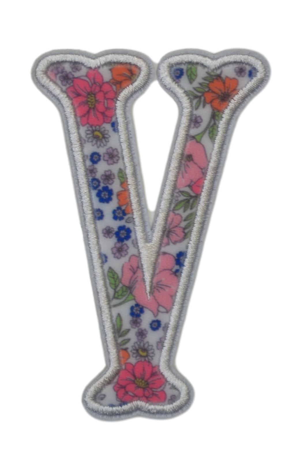 GARDEN FLORAL APPLIQUÉ LETTERS