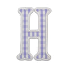 Gingham Lilac Appliqué Letters *2 Pc Pre-Pack* Letter H