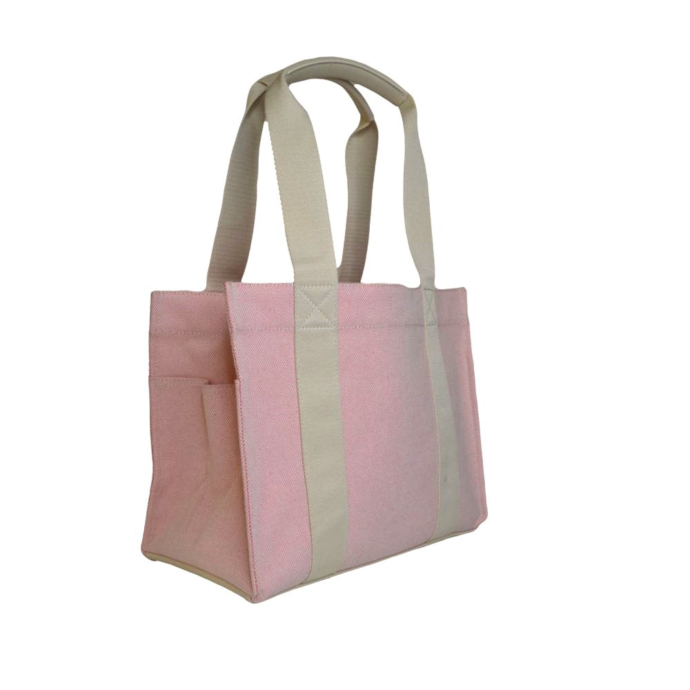 LUXE LINEN TOTE - FLAMINGO