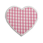 Heart Appliqué *2 Pc Pre - Pack* Gingham Pink