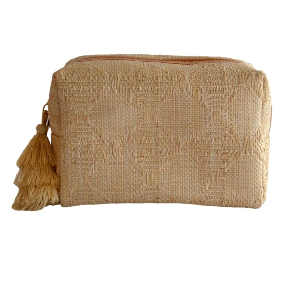 LUXE BALI STRAW  - EVERYTHING BAG - CANE SAND