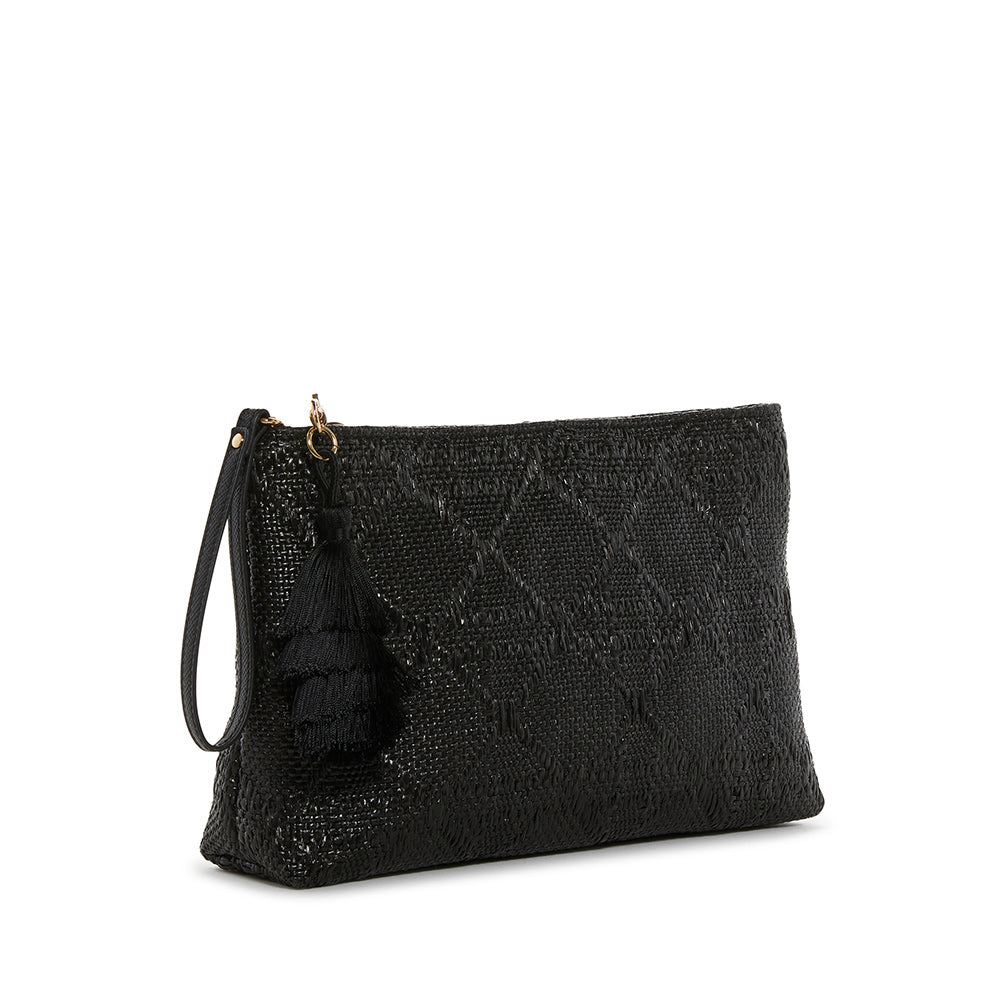 Luxe Bali Straw - Island Clutch Cane Midnight *On Special