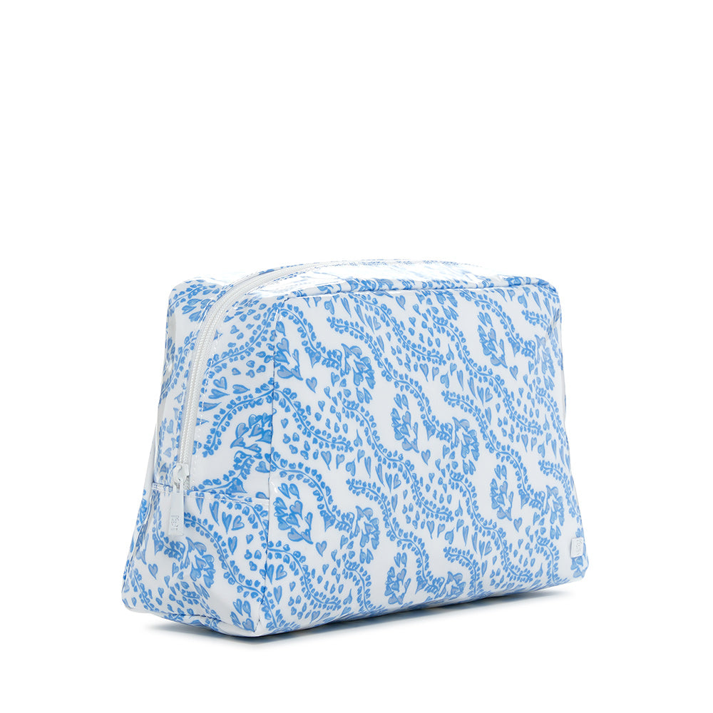 Luxe Gloss Wash Bag Large - All Heart Blue *New! Cosmetic & Toiletry Bags