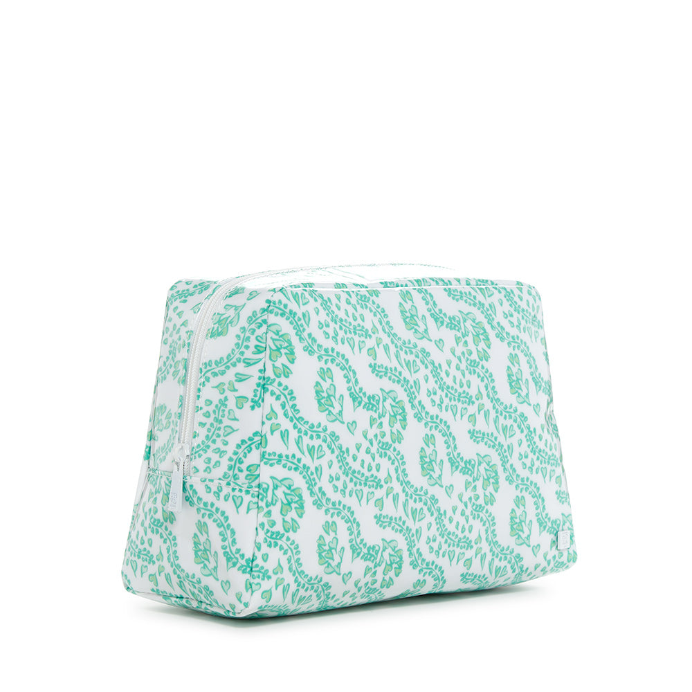 Luxe Gloss Wash Bag Large - All Heart Kelly Green *New! Cosmetic & Toiletry Bags
