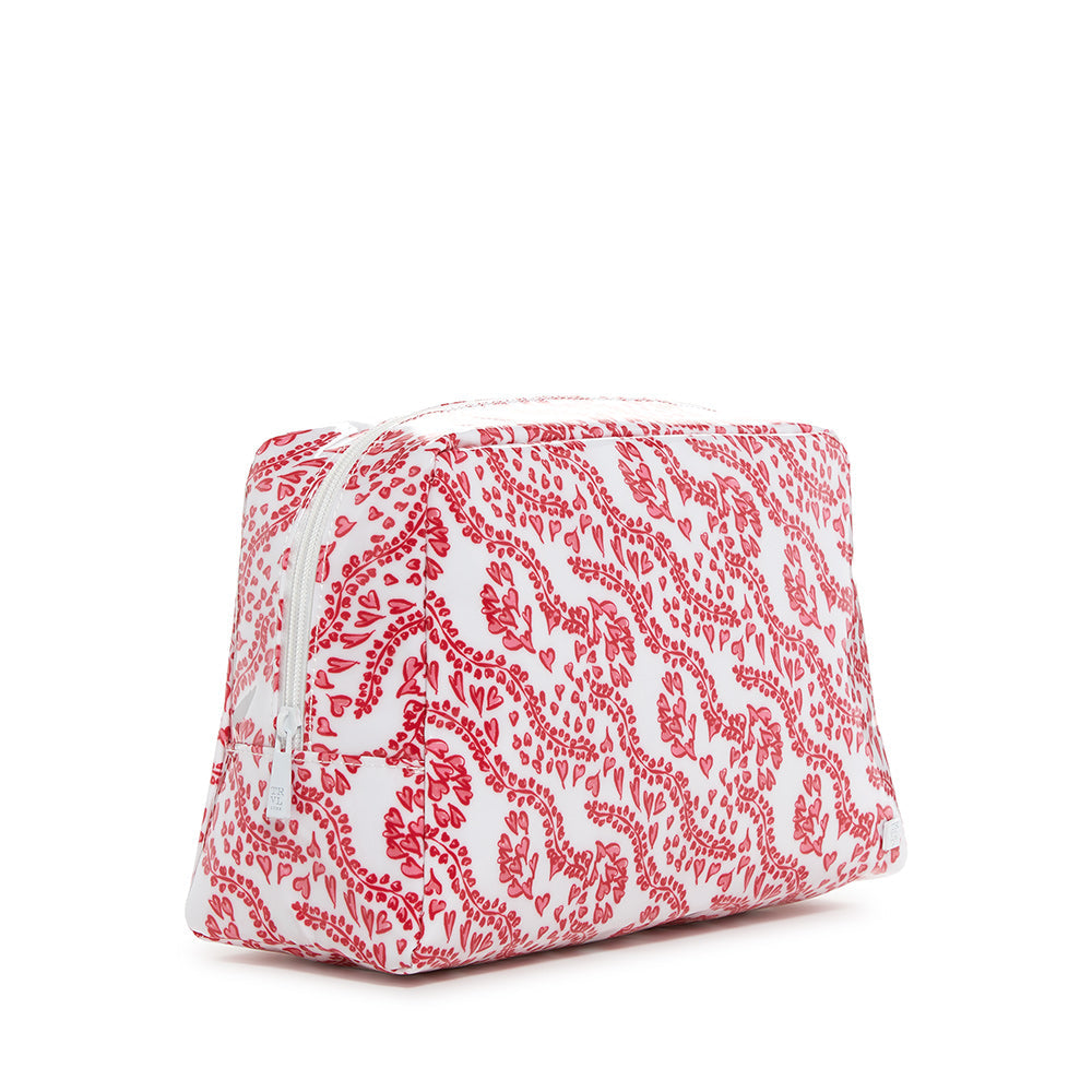 Luxe Gloss Wash Bag Large - All Heart Red *New! Cosmetic & Toiletry Bags