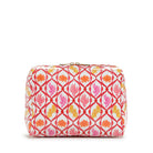 Luxe Gloss Double Zip Lg - Red Coral Cosmetic & Toiletry Bags