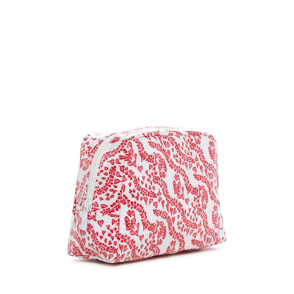 Luxe Gloss Wash Bag Med - All Heart Red *New! Cosmetic & Toiletry Bags
