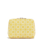 Luxe Gloss Double Zip Med - Trellis Lemon Cosmetic & Toiletry Bags