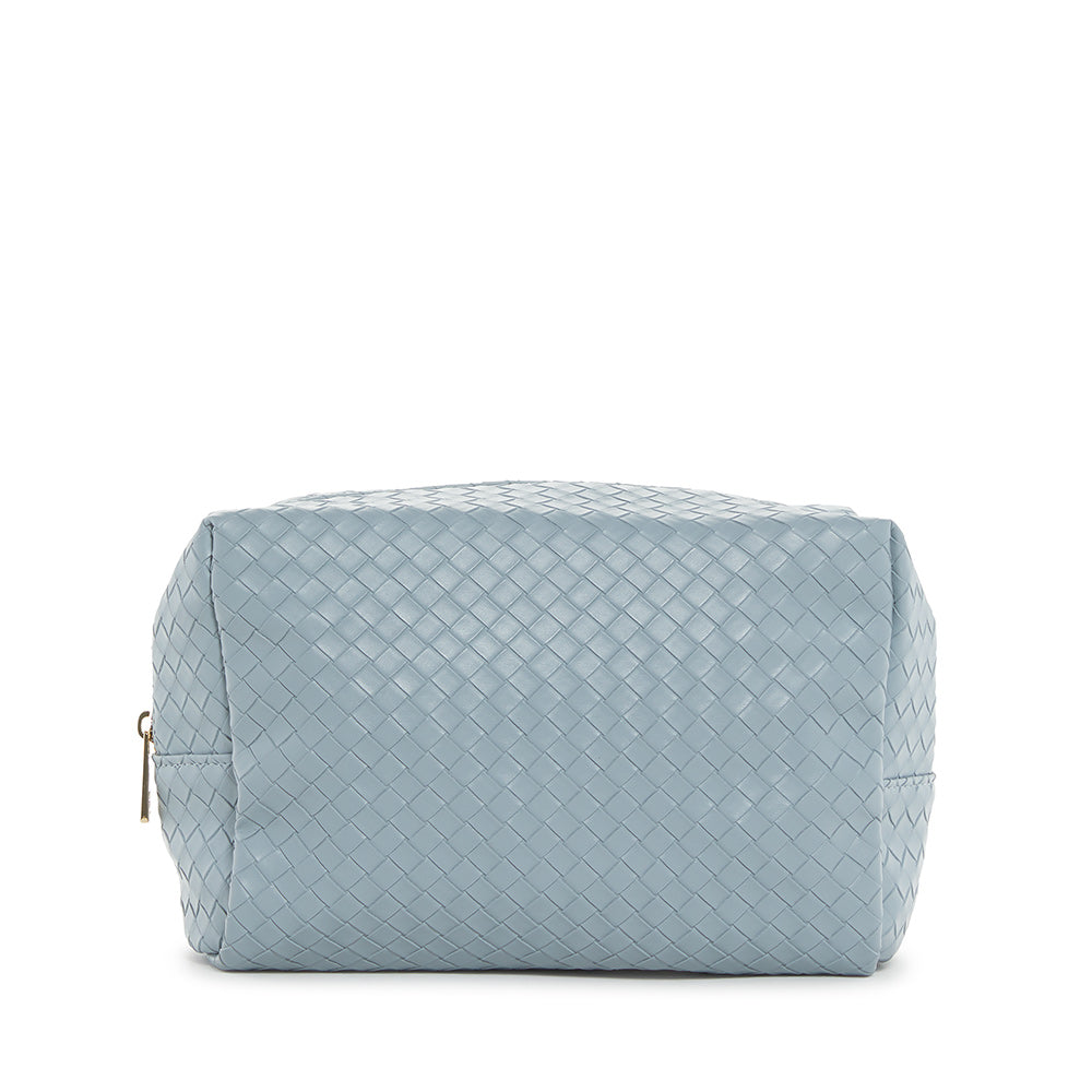 Luxe Everyday Cosmetic Bag - Woven Bleu *New! Bleu Cosmetic Bags